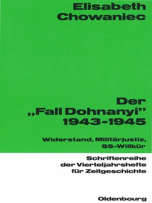 cover image of Der "Fall Dohnanyi" 1943-1945